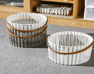 Корзина пластиковая GoodHome круглая с ручкой 25*18 см 