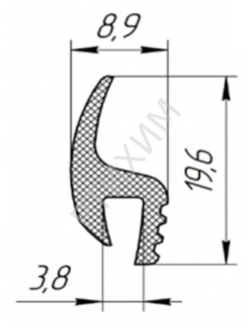 Уплотнитель РГ-136 для полотна (100п.м.)