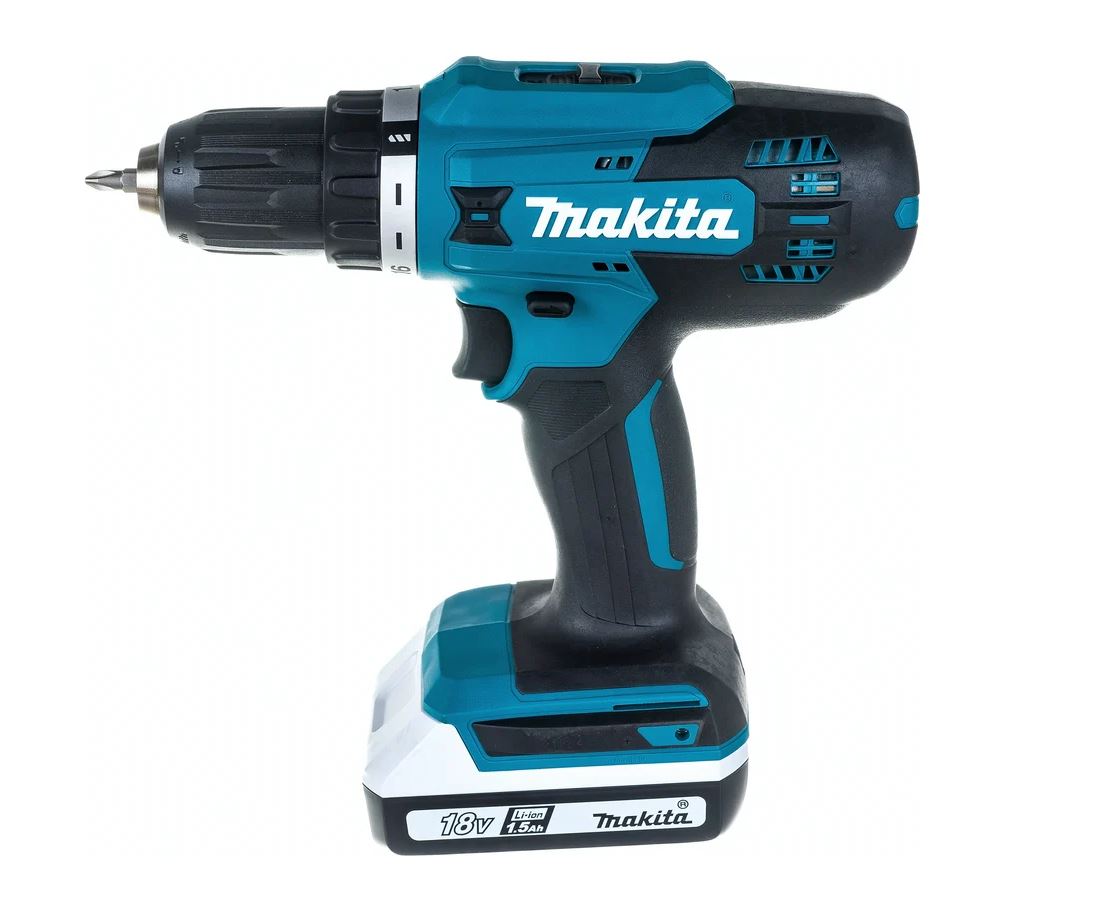 Дрель-шуруповерт акк. Makita, 18В, 13мм, 42/24Нм, 2х2.0Ач, з/у, кейс