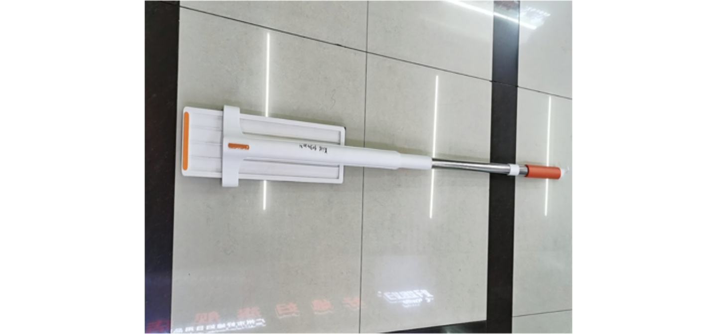 Швабра с отжимом для пола бел/оранж