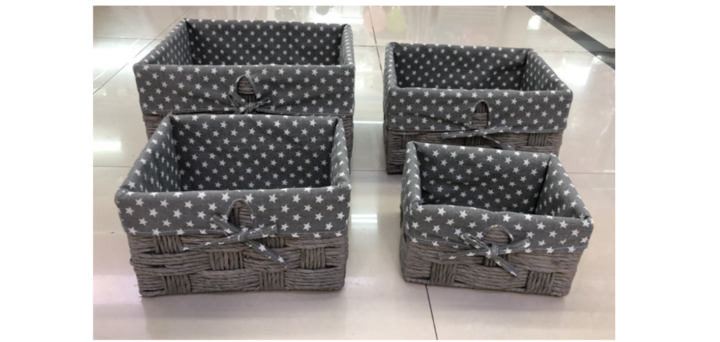 Корзина 30*22*15 см плетенная серая