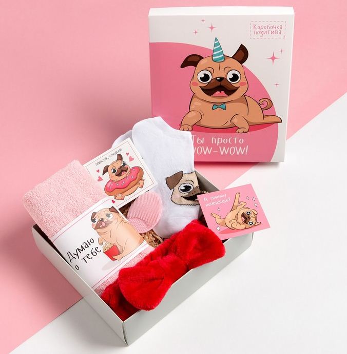 Набор подарочный Этель "Ты просто WOW" полотенце 35х60 см и аксс. 