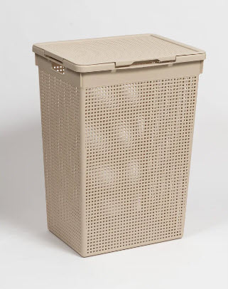 Корзина д/белья 60,0л 430*330*595мм Лофт латте "ВТ"  (10)