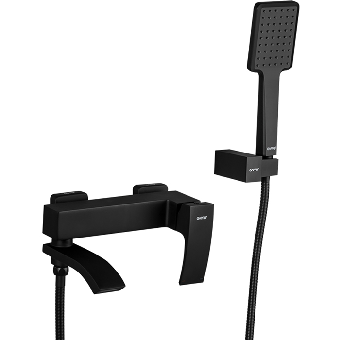 Смеситель для ванны переключатель на лейку черный GAPPO арт. G3207-6