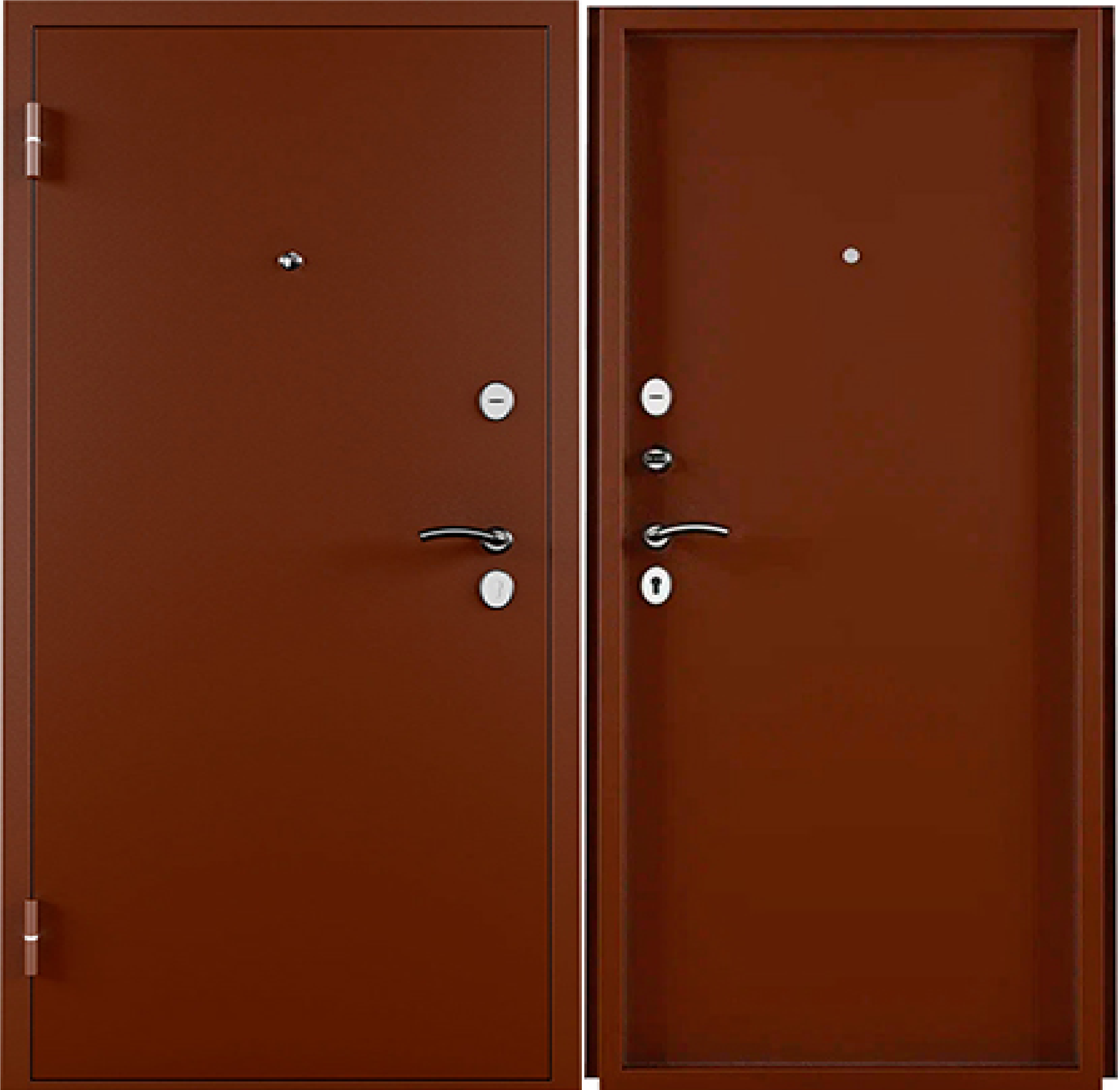 Дверь метал Титан метал/метал, медь, 960*2050 правая