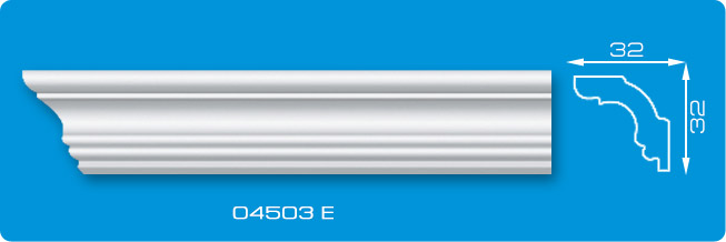 Плинтус потолочный 2м 04503Е (120)