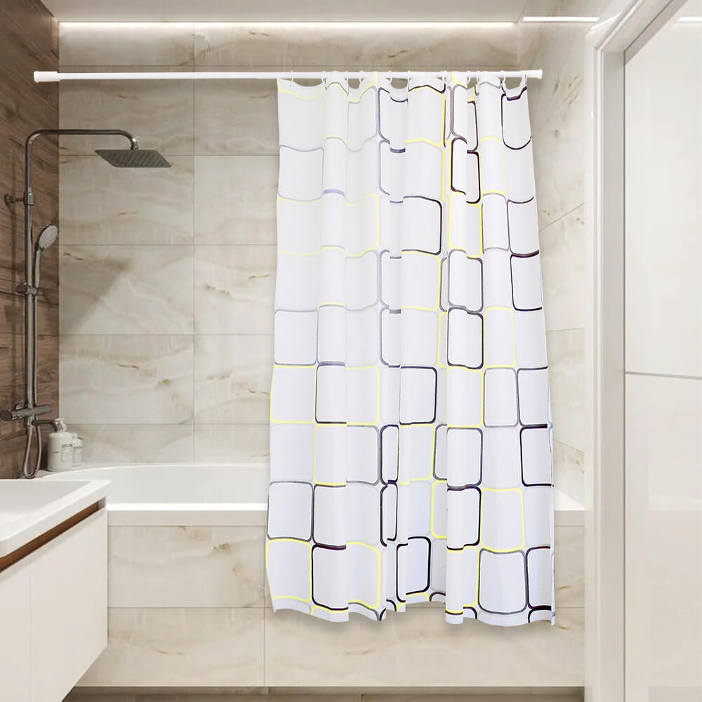 Штора для ванной PV-103 (абстракция квадраты) 75 gsm 180х180 "САНТИС"