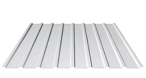 Эконом. Профилированный лист С-8х1200 (ПЭ-01-9003-0.4) 6м белый (1шт=7,2м2)