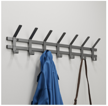 Вешалка настенная "ТОРОНТО 7" (Графит)