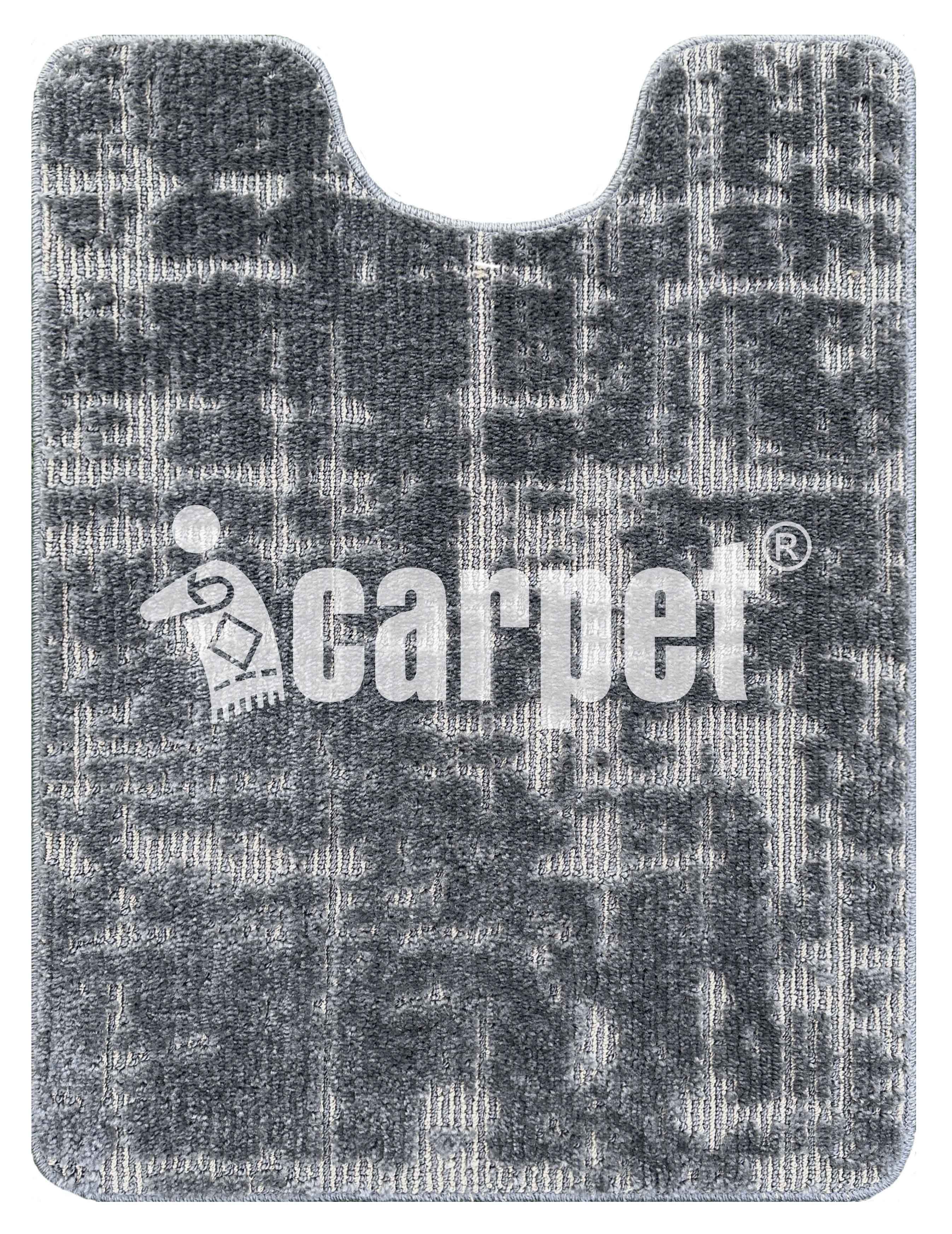 Коврик д/туалета АРТ icarpet "Гранж" 60х80 серый 50 S