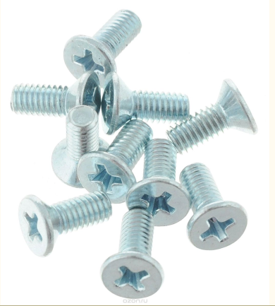 Винт DIN965 с потайной головкой оцинк. М5х30 (10 шт) - пакет/80