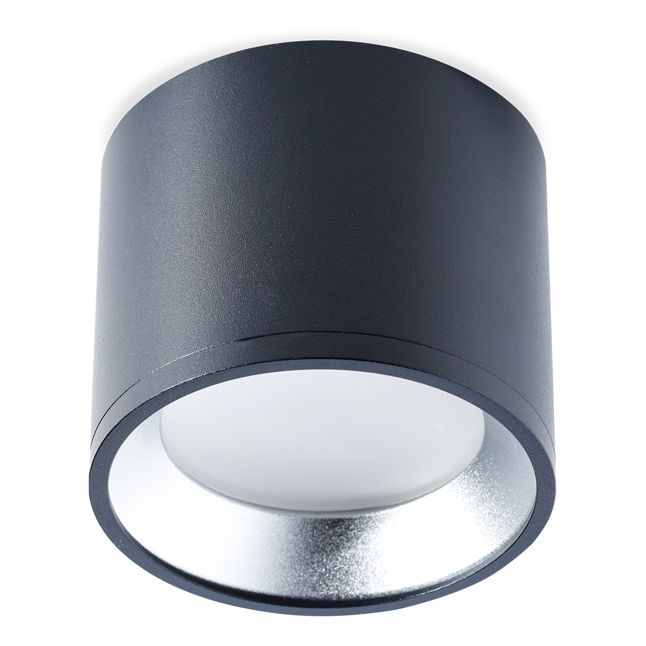 Светильник накладной под лампу GX53, черный-серебро TS2005 96x80мм Smartbuy***