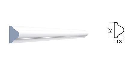 Молдинг под покраску Kr112M/R (24*13*2000 мм) (уп.40шт)