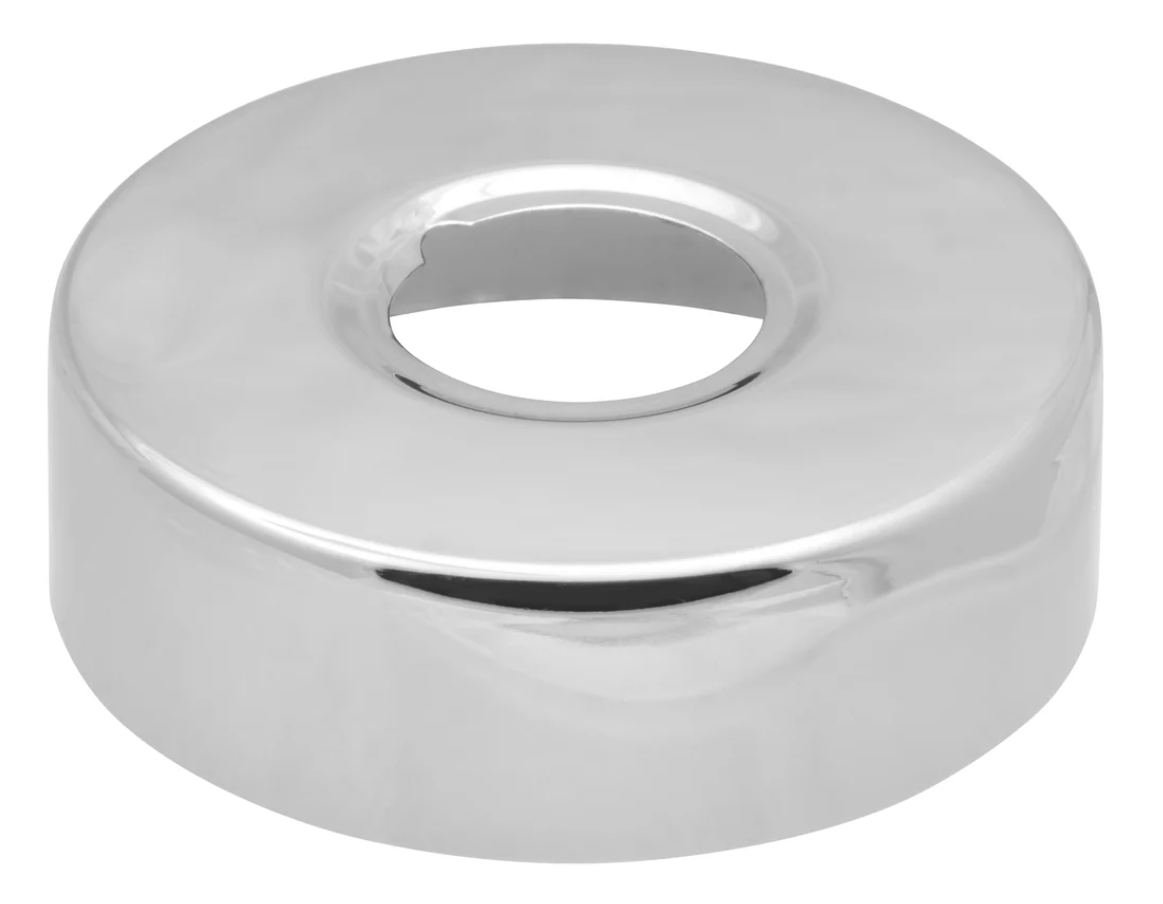 Чашка декоративная (отражатель) 3/4" цилиндр средний, увелич.диаметр (нержавеющая сталь, хром), MP-У