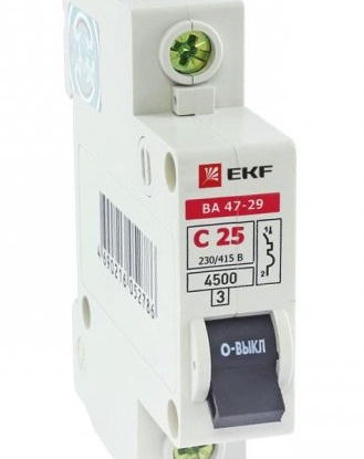 Автоматический выключатель 1P 16А 4.5kA ВА47-29 ЭКФ Basic (12\120)