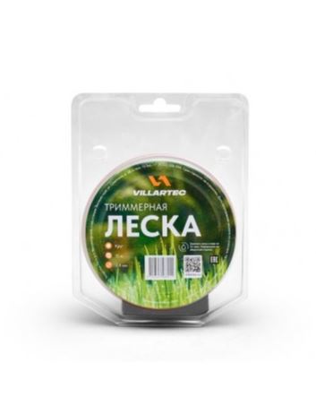 Леска в блистере "VILLARTEC" 15 м 2,4 мм, сечение звезда (28)