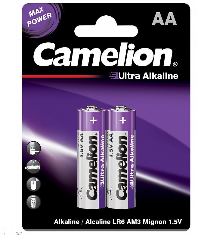 Батарейка Camelion Ultra BL2 LR6 2 шт (LR6-BP2UT, пальчик. АА 1.5В) (10)