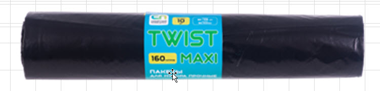 Мешок для мусора в рулоне TWIST MAXI 160л (780*1120*0,060мм) особо прочные (5рул/уп)