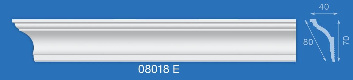 Плинтус потолочный 2 м 08018Е (70)