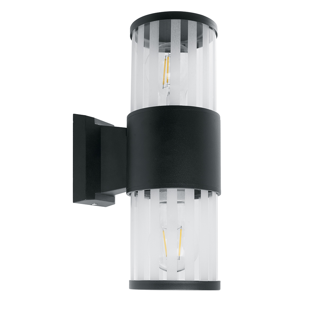 Светильник садово-парковый, 230V E27, DH0902, черный (на стену)(_10_)