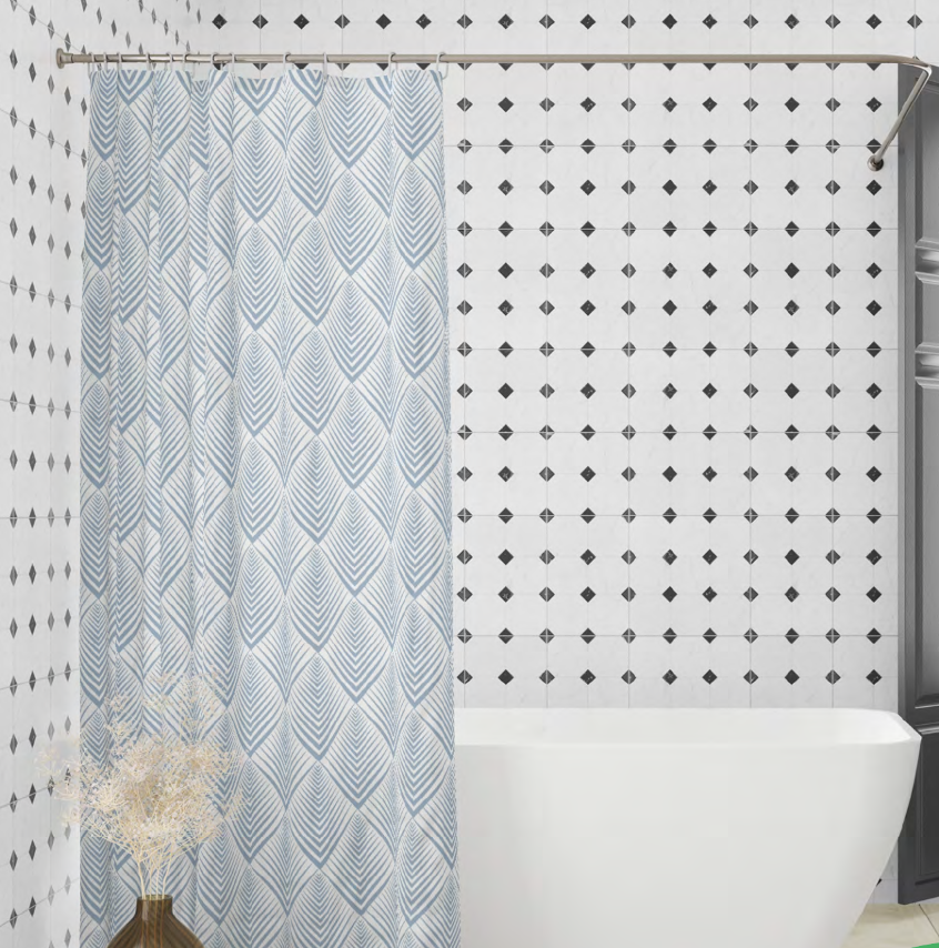 Штора для ванной комнаты 180х180см полиэстер (Византийский орнамент)