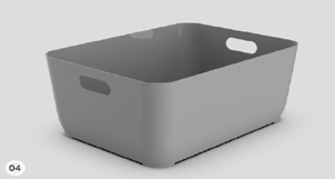 Корзина для хранения КонТи, 19,7*15,3*9 см, серый