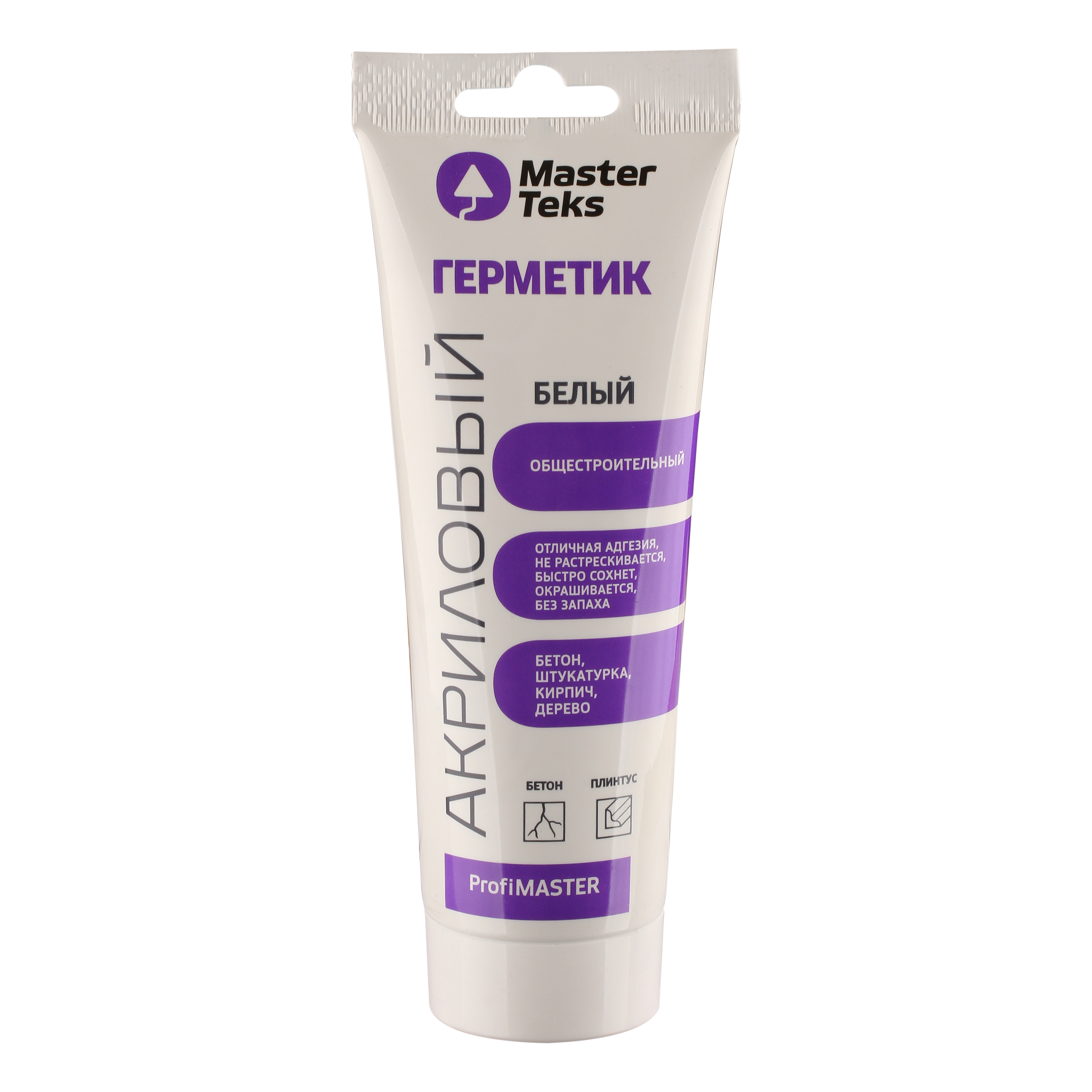 Герметик акриловый MasterTeks ProfiMaster общестроительный 250 мл белый (тюбик) (12)