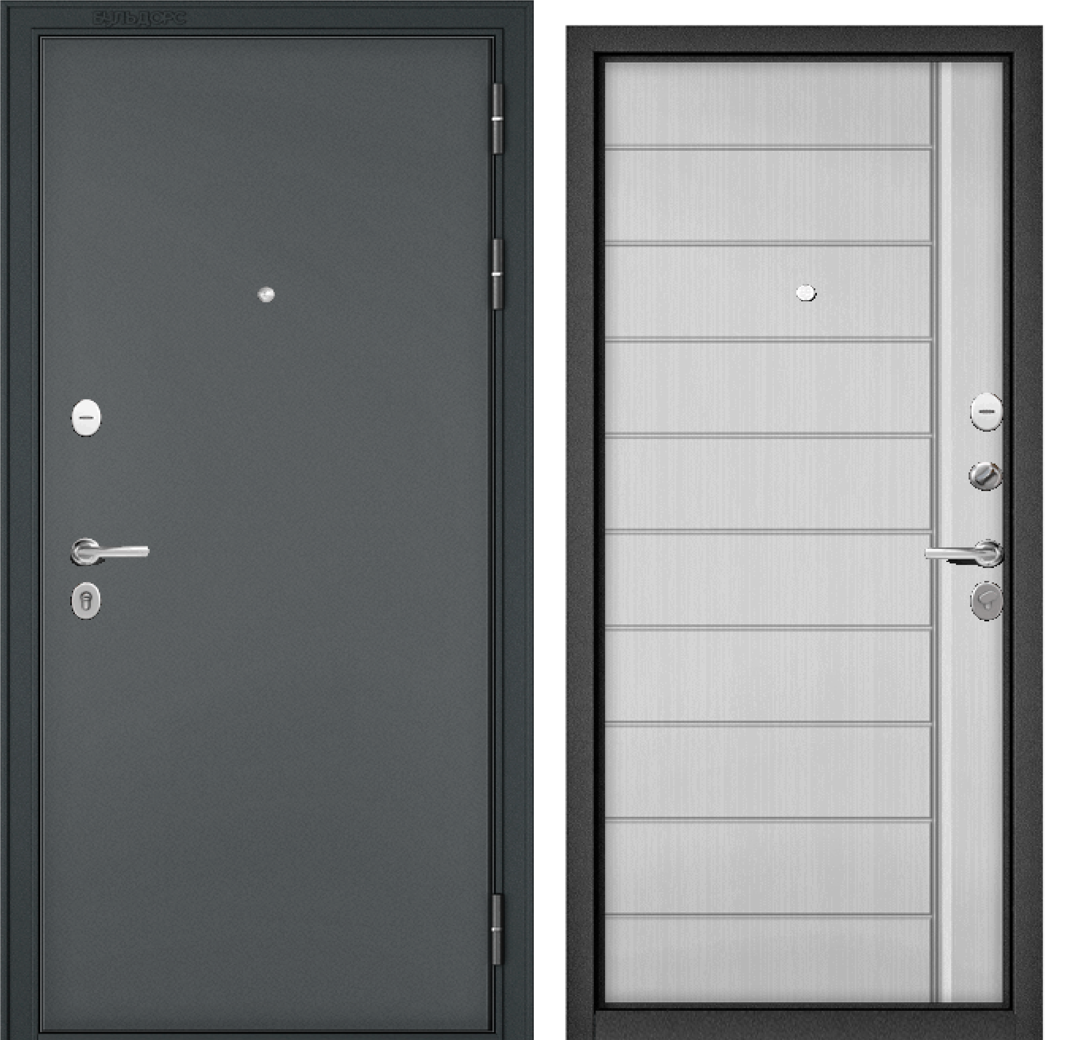 Дверь TRUST MASS Черный муар, Ясень ривьера айс, 9S-136, 2050, 860 R