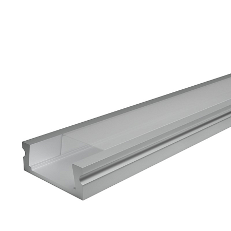 Профиль алюминиевый накладной WOLTA WAP-S-24/6/2000-A серый, 6х23.8х2000 мм (50)