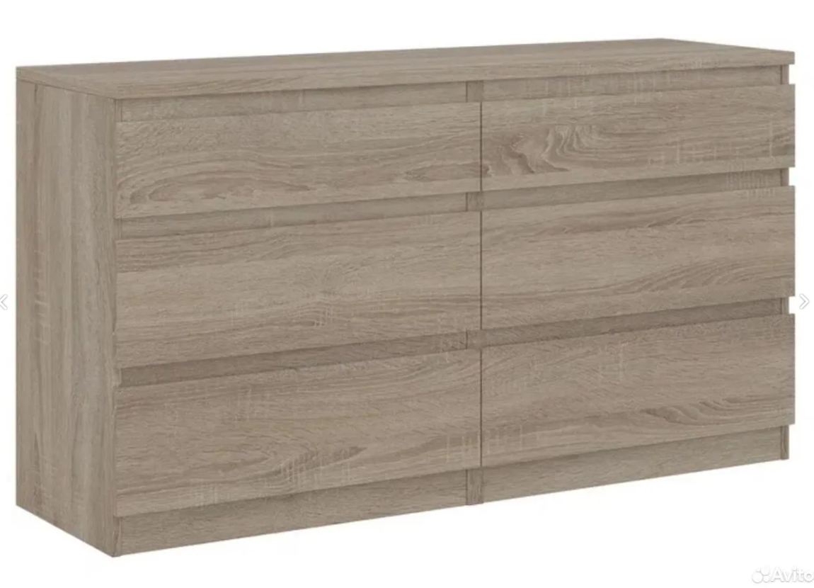 Комод КАСТОР 6 ящиков RU сонома