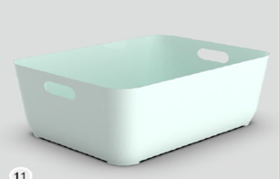 Корзина для хранения КонТи мята, 19,7*15,3*9 см