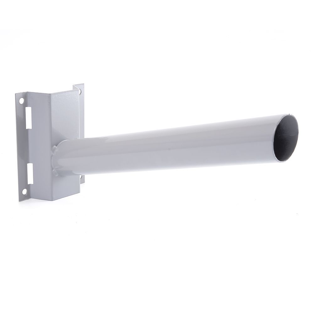 Кронштейн на столб под бандажную ленту 122*150*400мм, d48mm, серый, ДС-4(_10_)