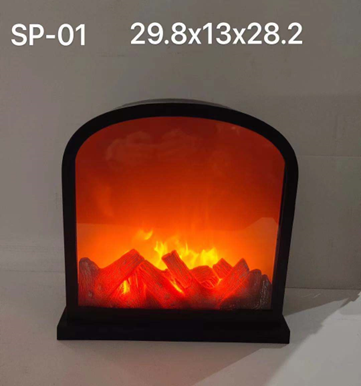 Мини камин 29,8*13*28,2 см цвет бронза