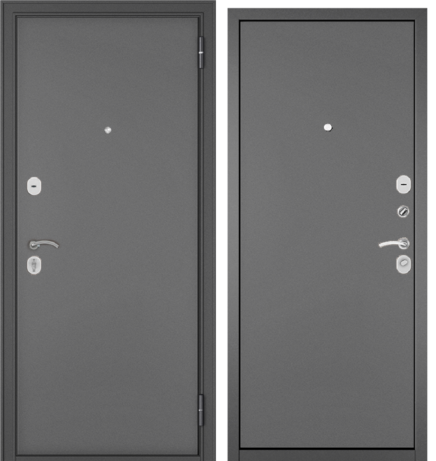 Дверь метал FAMILY ECO Steel Антрацит, 2050, 960 R