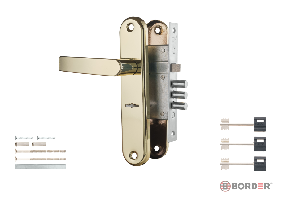 Замок врезной САМ ЗВ9-6 3кл. Золото (9)