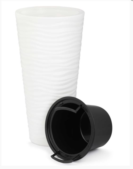 Кашпо напольное D348 43,0/10,0л "Оазис" с/п белый (2) М8078