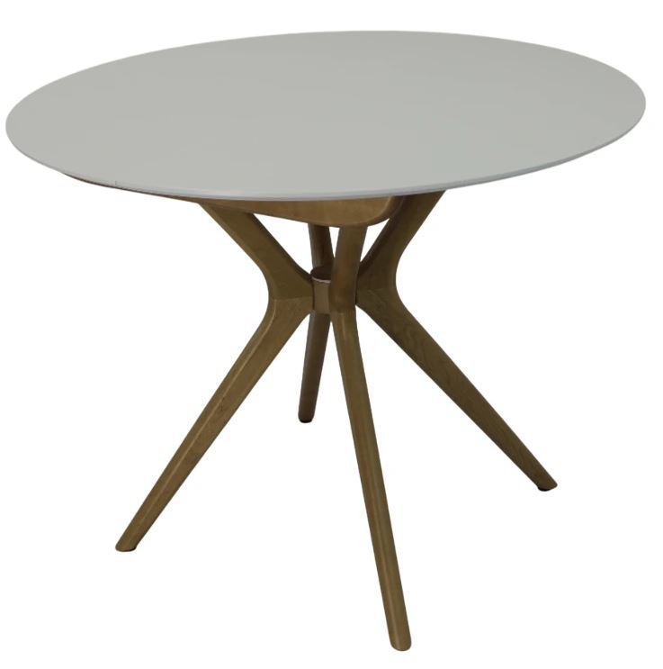 Стол Марко 1000*1000+300 (Белый Светлый орех)