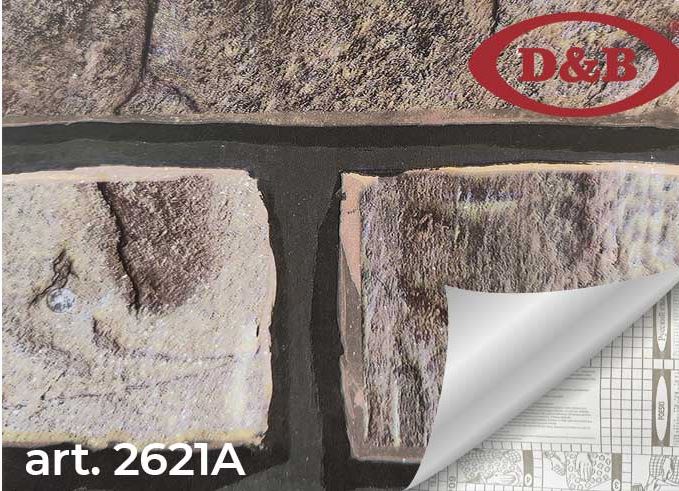 Пленка самоклеящаяся D&B 0,45*8м 2621A кладка каменная темно-серая  /20     Новинка														