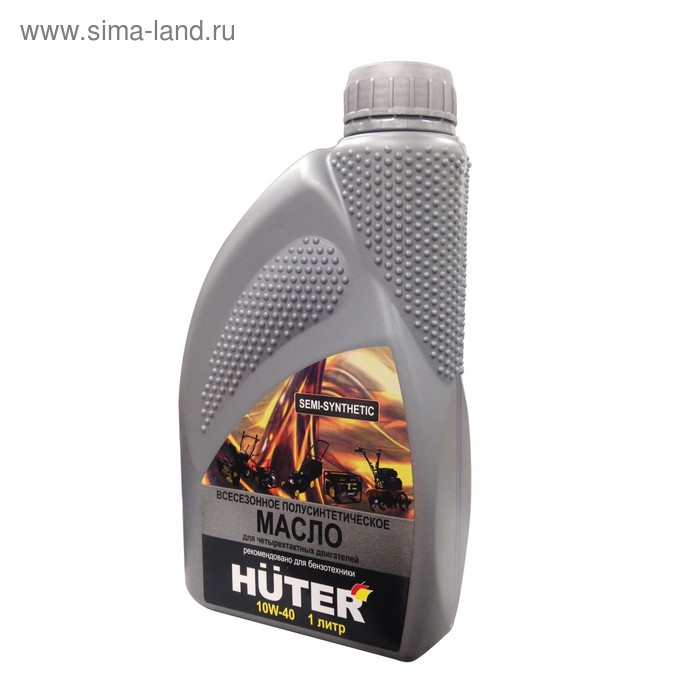 Масло моторное 10W-40 полусин для четырёхтакт двиг, для техники Huter, 1л. 73/8/1