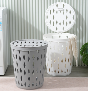 Корзина для белья Mazei, 37.5*41 см, пластик, с крышкой