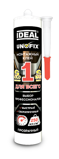 Клей монтажный (для плинтусов) УноФикс Соло-250 (12)