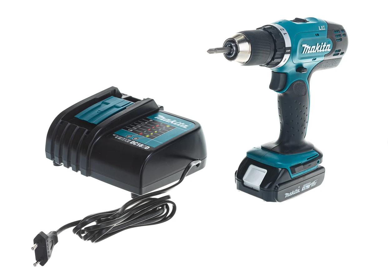 Дрель акк. Makita, 18В, 1.5 А*ч, 0-400/0-1300 об.мин, з/у, коробка