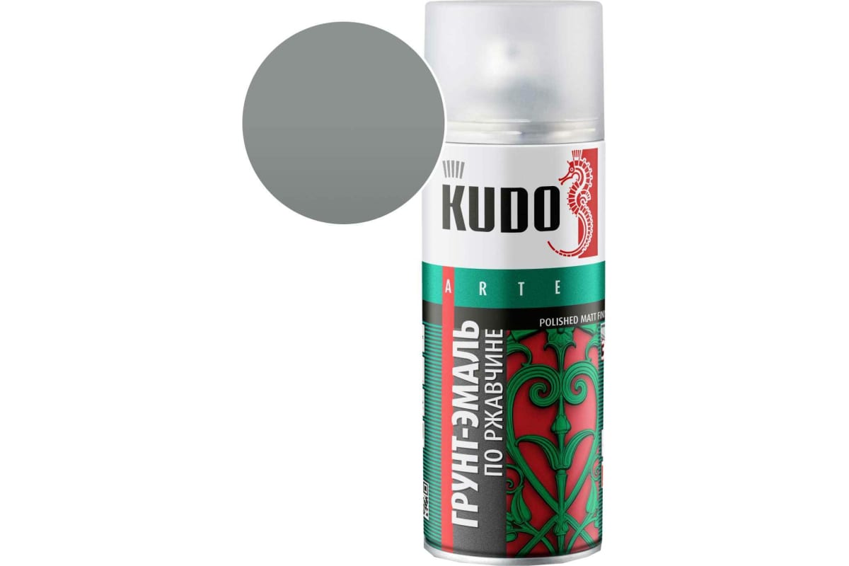 Грунт-эмаль KUDO по ржавчине серая RAL 7042 (12)