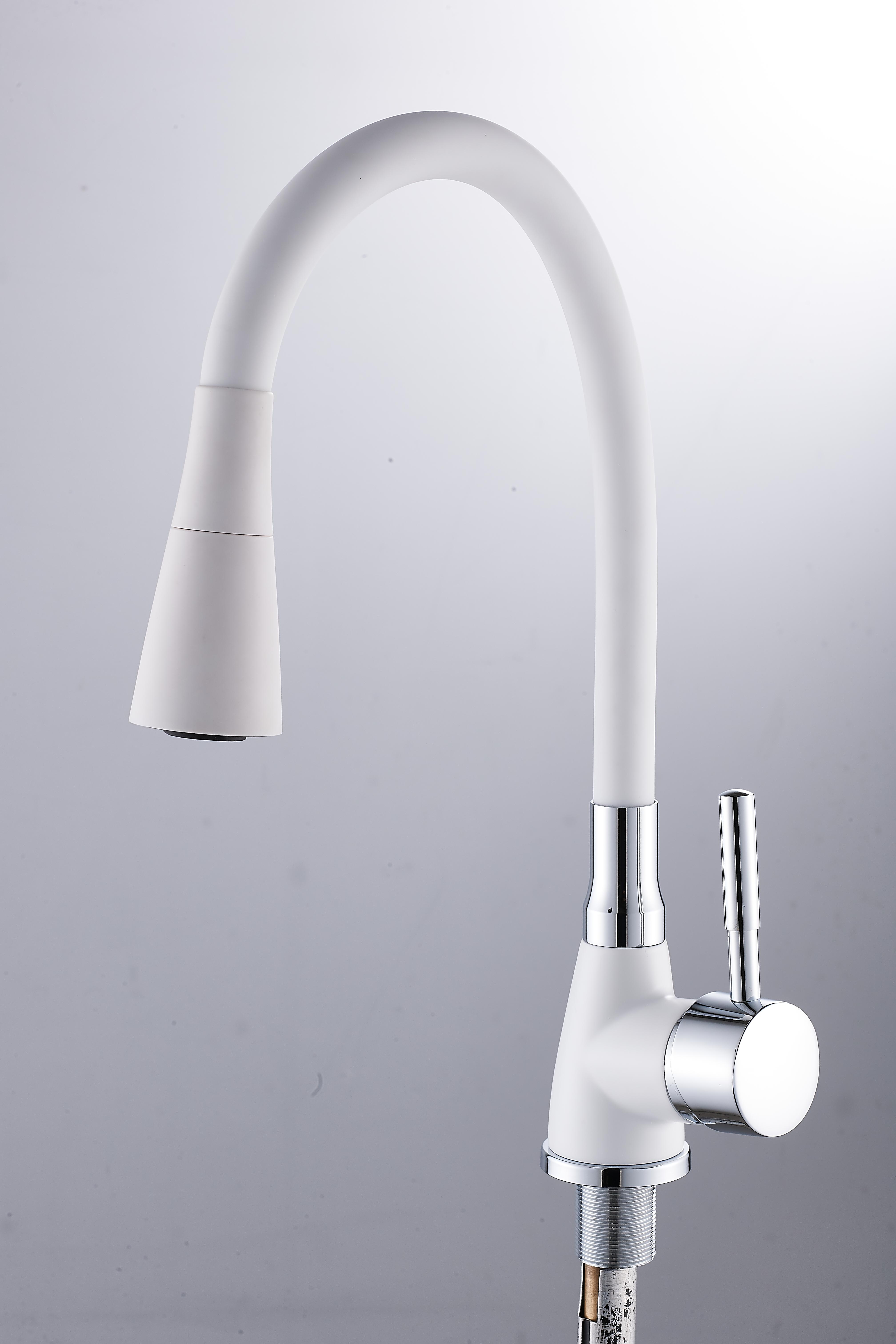 Смеситель для кухни с высоким изливом P36284-7 Белый(__)