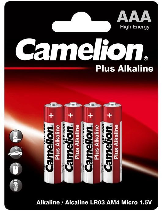 Батарейка Camelion Plus Alkaline бл. 4шт. 1,5в LR03-BP4 мизинчик (48)