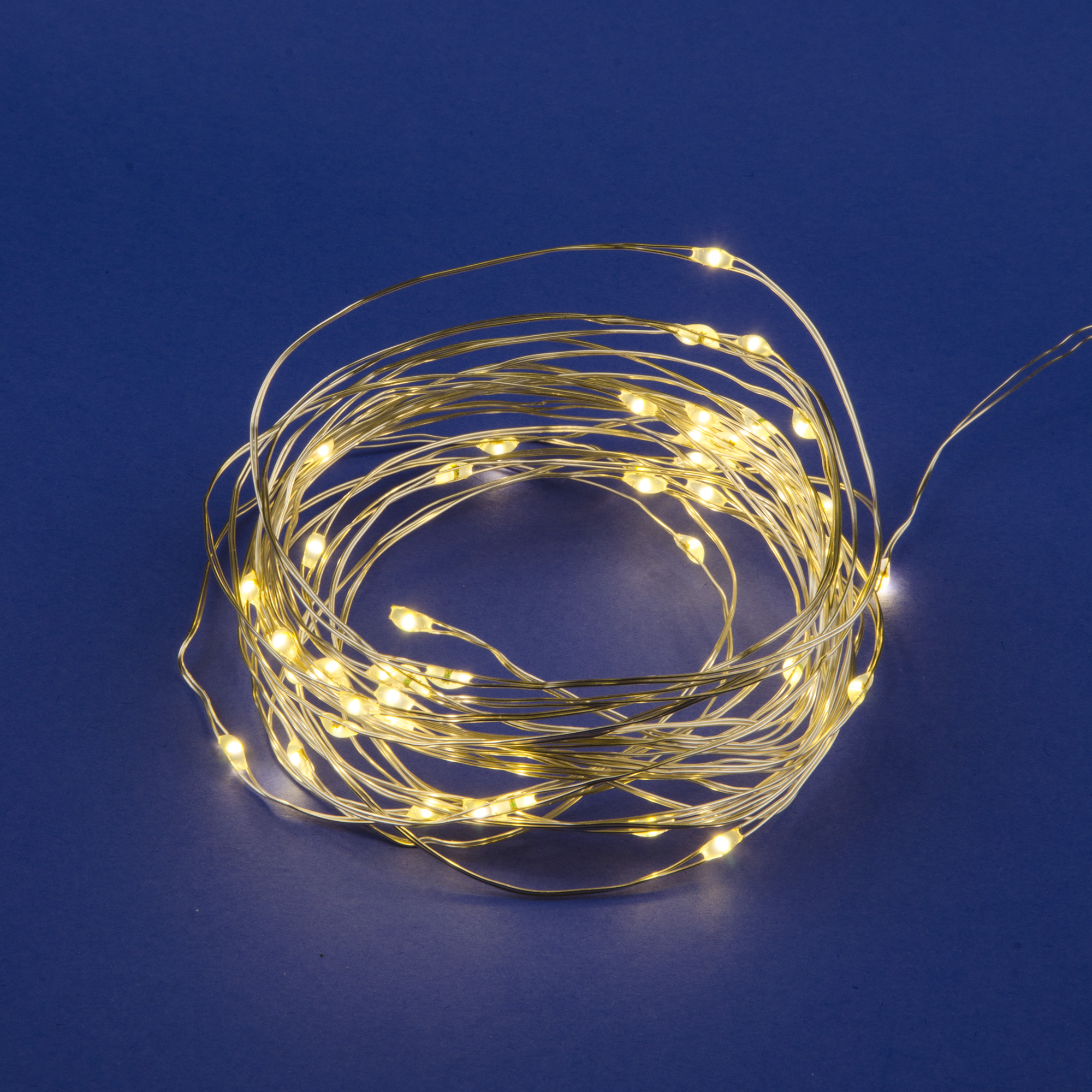 Гирлянда светодиодная на батарейках 2AA (не в/к), «Роса» ULD-S0500-050/SCB/2AA WARM WHITE IP20 DEW