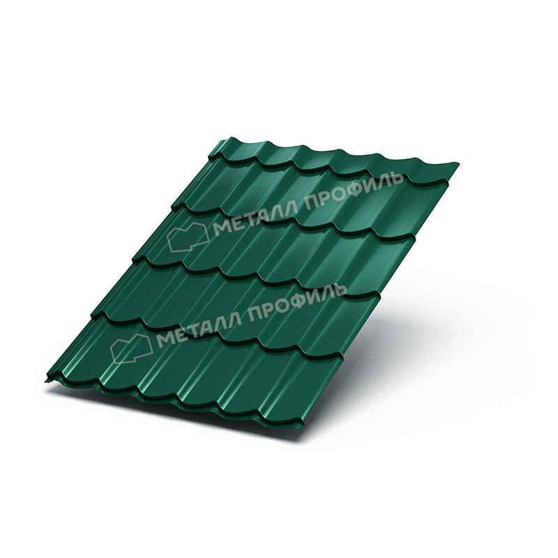 Профиль декоративный Монтерра-Х (ПЭ-01-6005-0,45) зеленый мох 2200*1190 (1шт=2,618м2)