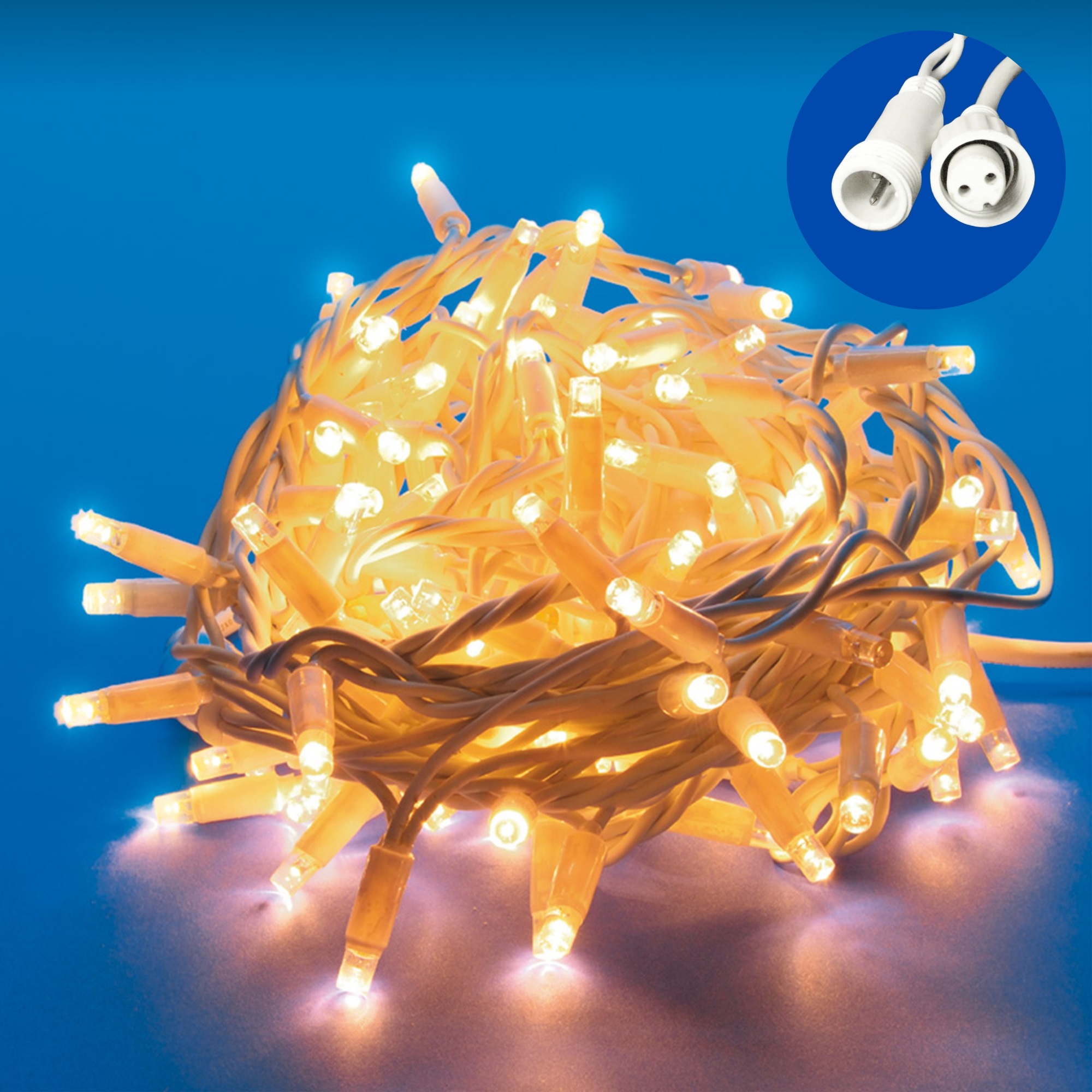 Гирлянда светодиодная с эффектом мерцания, 10м. Соединяемая. ULD-S1000-120/TWK WARM WHITE IP67 