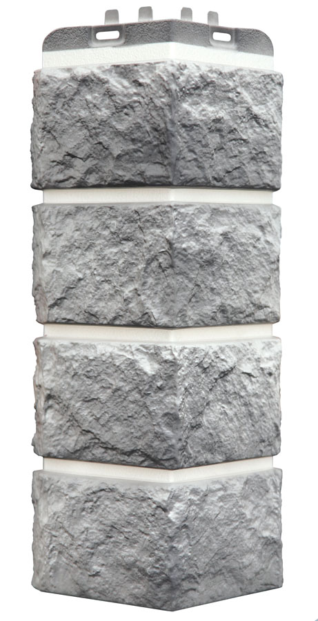 Угол Grand Line Колотый камень Design Plus гранит с белым швом (12)