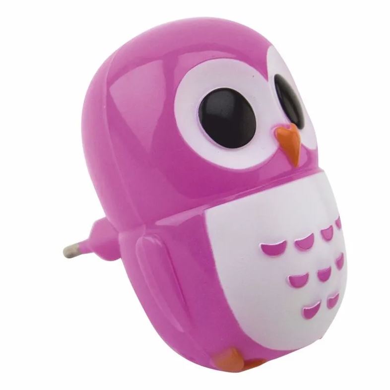 Светильник с/д (ночник) LE LED NL-820 0,6W (Сова, цв. розовый) (50/100)